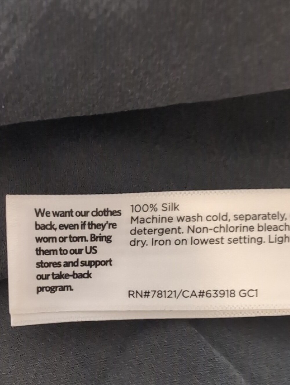 Eileen Fisher Dark Grey Silk Pants With Side Slits - Picture 6 of 6